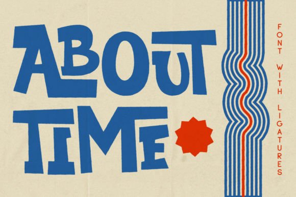 About Time Display Font for Bold Brand Personality