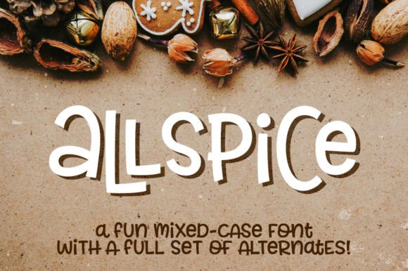 Allspice Font: A Playful Display Font for Fun Campaigns
