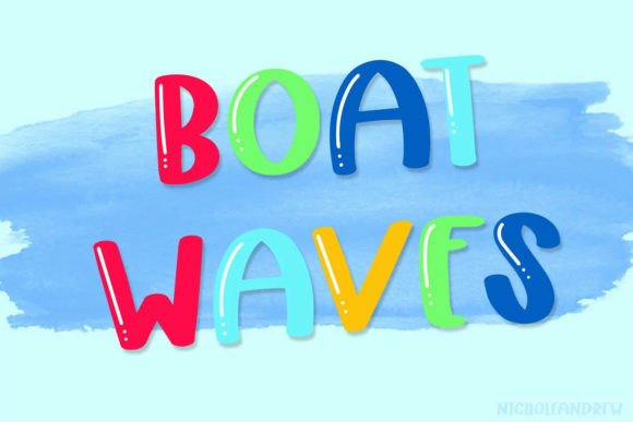 Boat Waves: A Shiny Handwritten Display Font for Joyful Editorial Moments