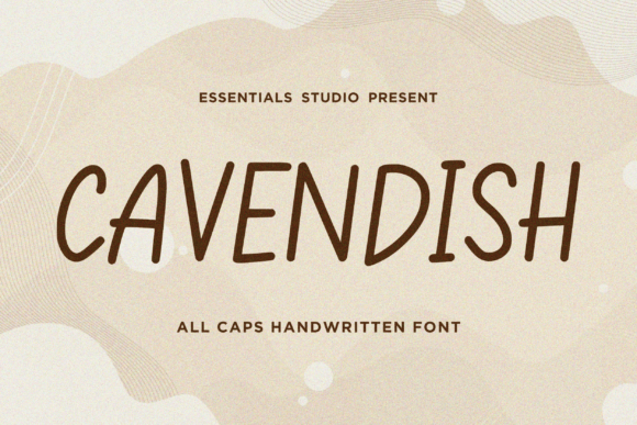 Cavendish Font: A Cute All-Caps Handwritten Display Typeface