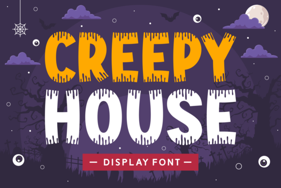 Creepy House Display Font for Halloween Design Projects