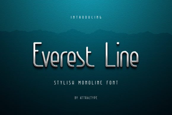 Everest Line Font: Elegant Monoline Display for Crafters