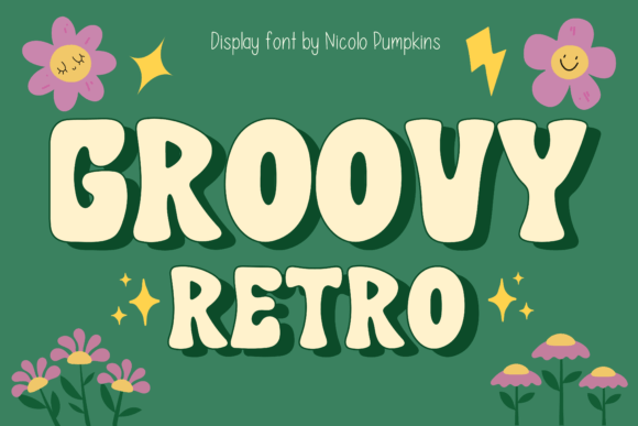 Groovy Retro Font: Cute, Groovy & Retro Display Fonts for Scroll-Stopping Design