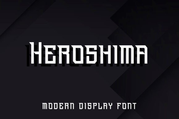 Heroshima Display Font for Handmade Labels & Printables