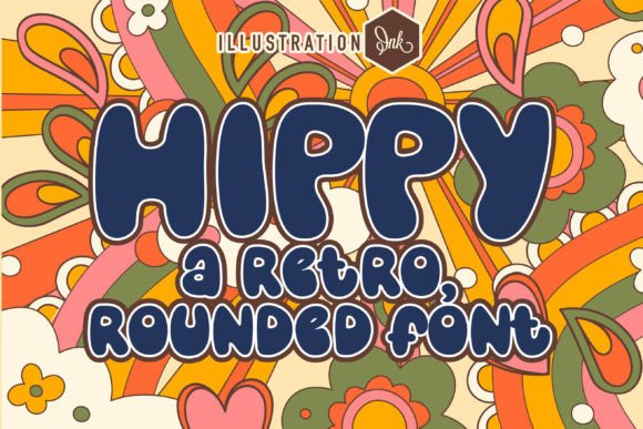 Hippy Font: A Retro Rounded Display Typeface for Brand Personality