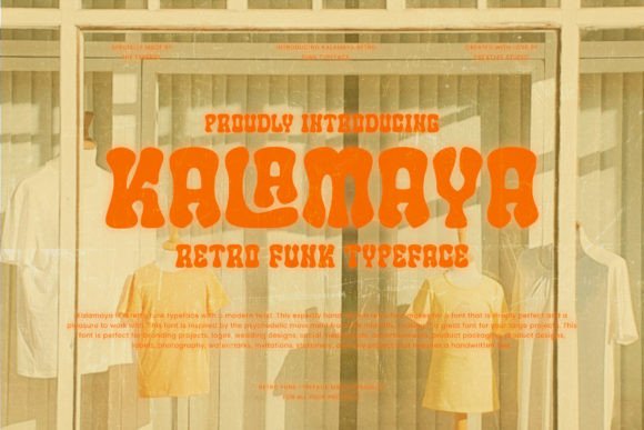 Kalamaya: A Retro Funk Display Typeface for Memorable Branding
