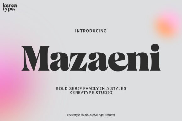 Mazaeni Display Font for Handmade Branding & Printables