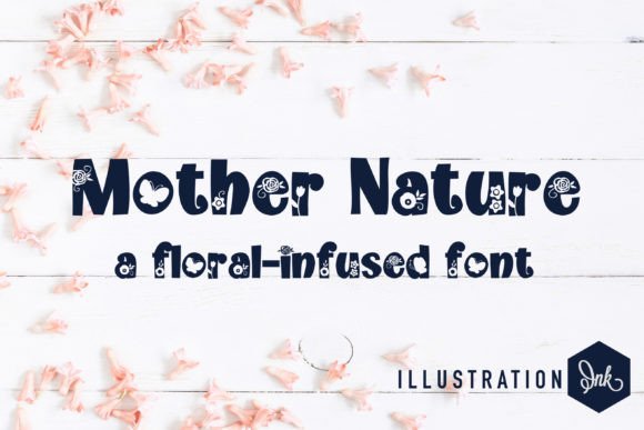 Mother Nature Font: Bold Floral Display Typeface