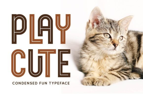 Playcute Font: A Fun and Cool Display Typeface for Bold Brand Moments
