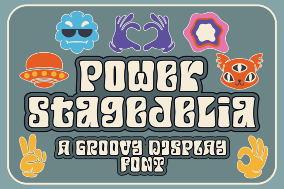 Power Stagedelia: A Retro Display Font for Groovy Brand Campaigns