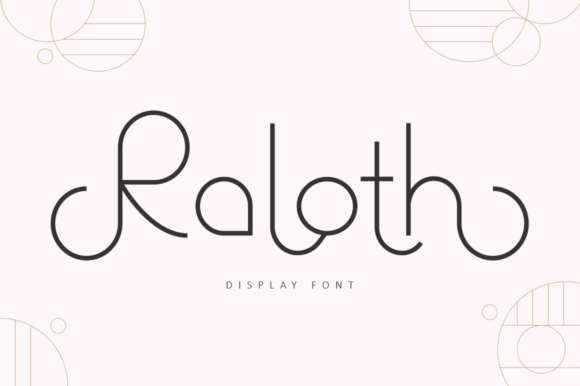 Raloth: Modern Display Font for Elegant Craft Projects