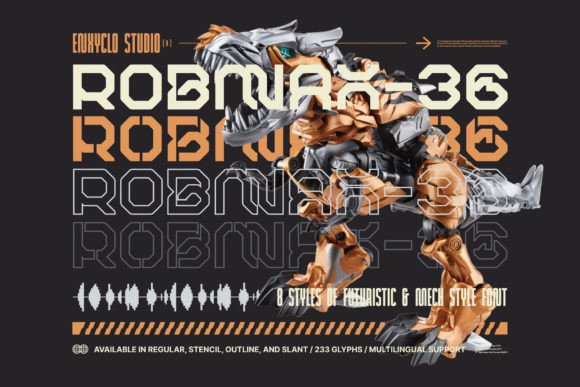 Robmax36: The Futuristic Mecha Display Font You Need