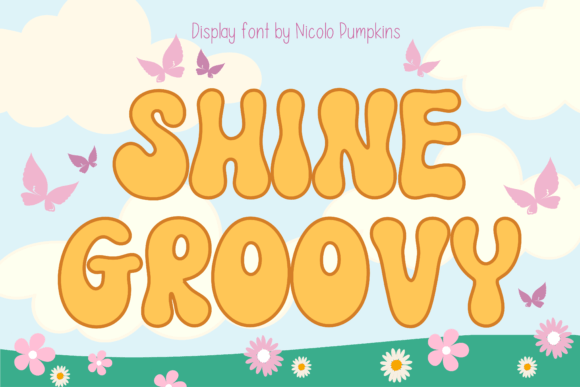 Shine Groovy Retro Font for Handmade & Commercial Designs