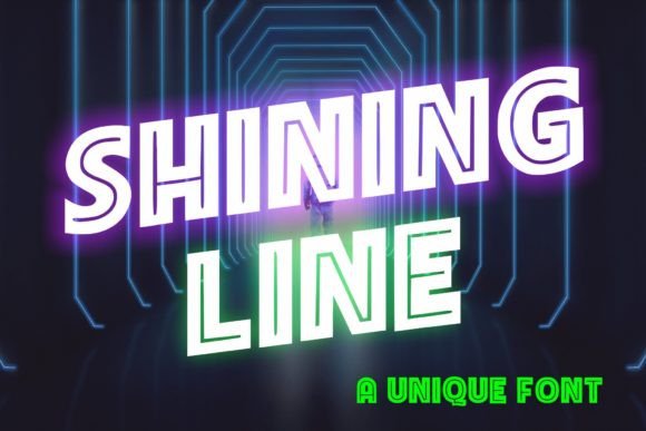 Shining Line: A Bold Neon Display Font for Scroll-Stopping Visuals
