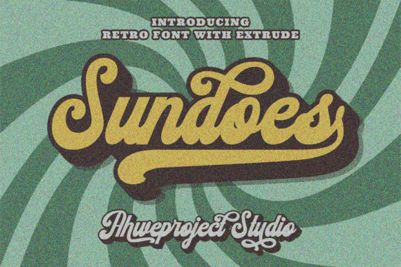 Sundoes: A Retro-Groovy Script Display Font for Editorial Design