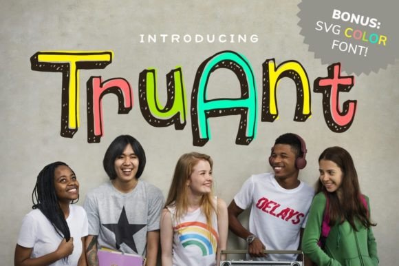 Truant Font: A Playful Display Font for Memorable Branding